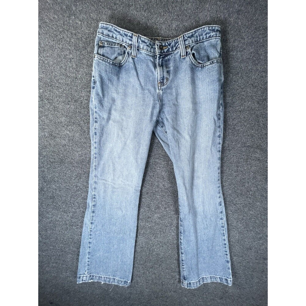 Maurices Jeans Women’s Size 11/12 Long Blue Light Wash Low Rise Boot 100% Cotton